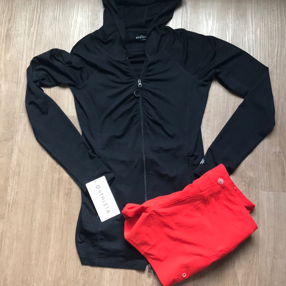 Brand NEW ATHLETA Active Top/NWO shorts